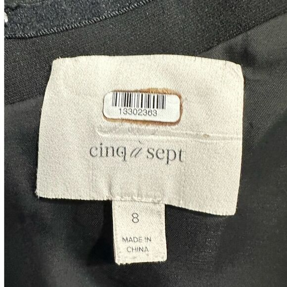 Cinq à Sept Birch Dress Women's 8 Black Sweetheart Midi Sheath Off Shoulder RTR - Picture 7 of 9